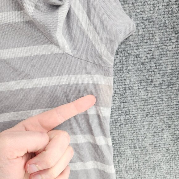 Lacoste Striped Gray Size 3XL (8) Polo Shirt Regular Fit Short Sleeve Peru - Picture 14 of 16